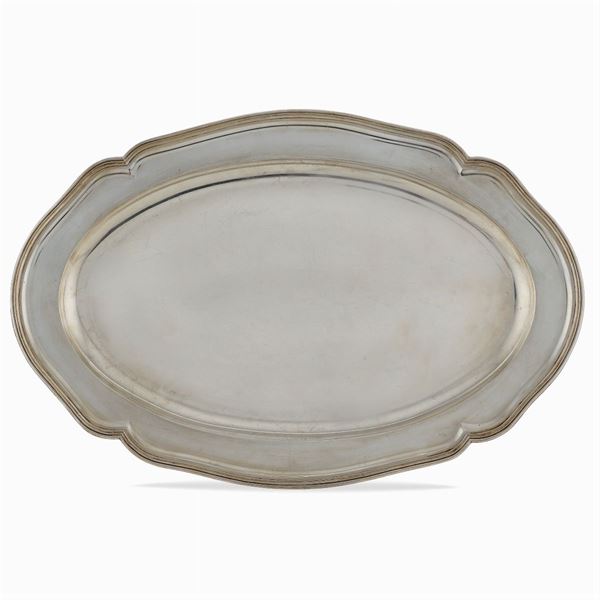Oval silver tray