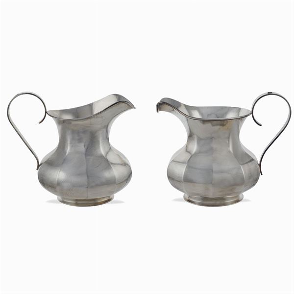Two silver jugs
