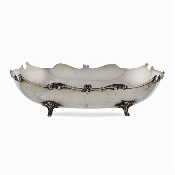 Oval silver centerpiece