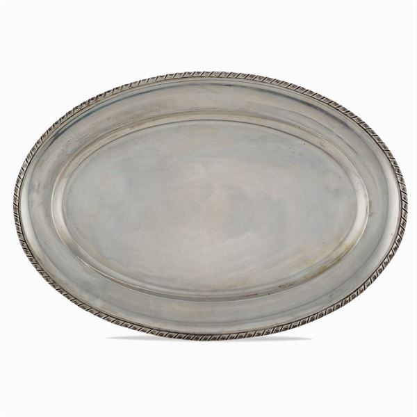 Oval silver tray