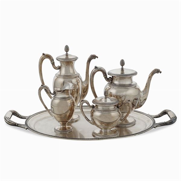 Silver coffee and tea service