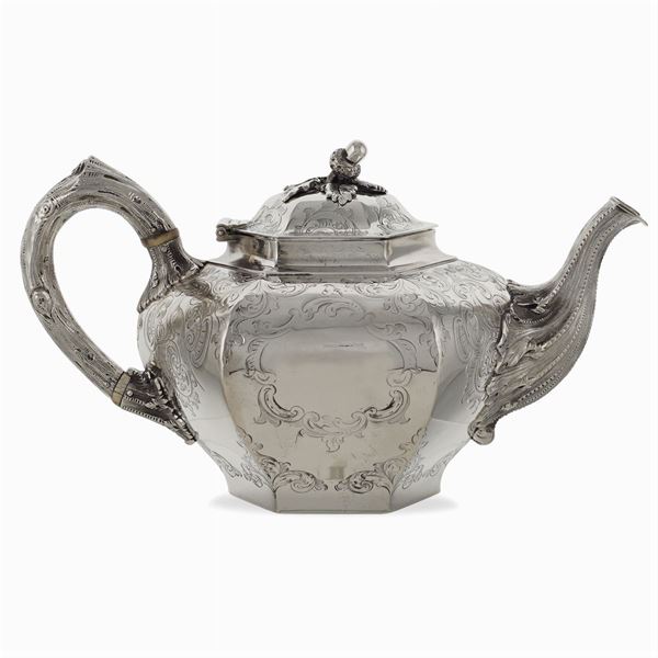 Silver teapot