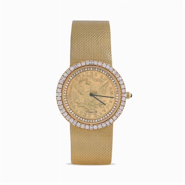 Corum Moneta 10 dollari con diamanti, orologio da polso