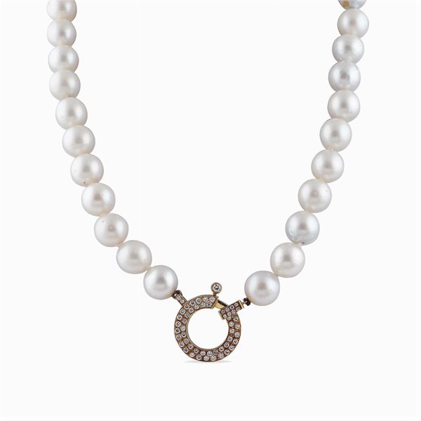 Collana di perle South Sea  - Asta GIOIELLI E OROLOGI  - Colasanti Casa d'Aste