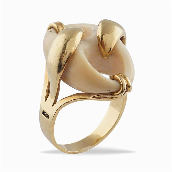Anello vintage in oro giallo 18kt