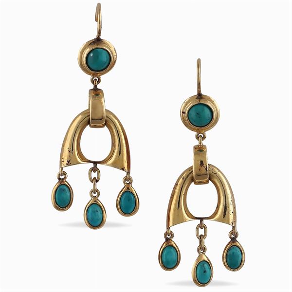 Orecchini pendenti in oro giallo 18kt