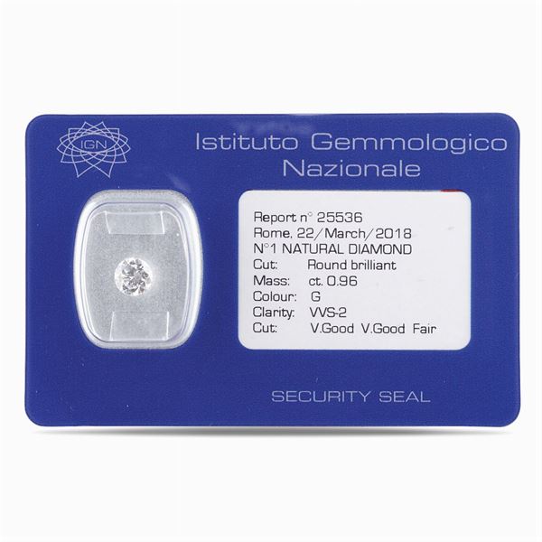 Brilliant cut diamond within blister ct 0,96