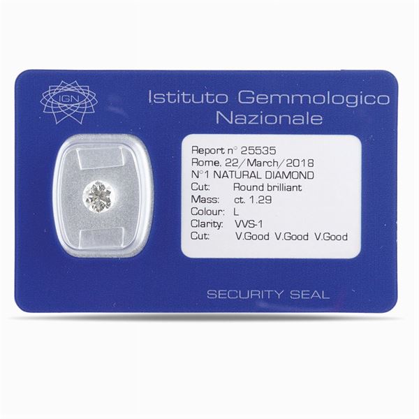 Diamante taglio brillante in blister ct 1,29