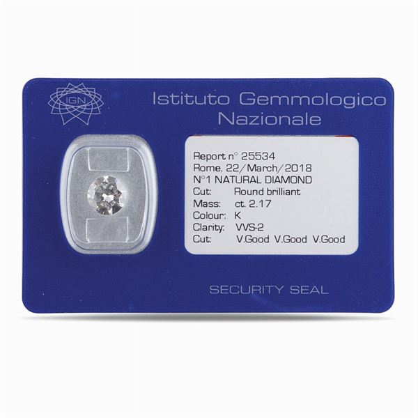 Diamante taglio brillante in blister ct 2,17