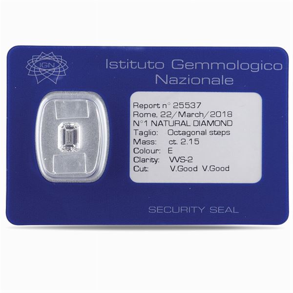 Diamante taglio ottagonale in blister ct 2,15
