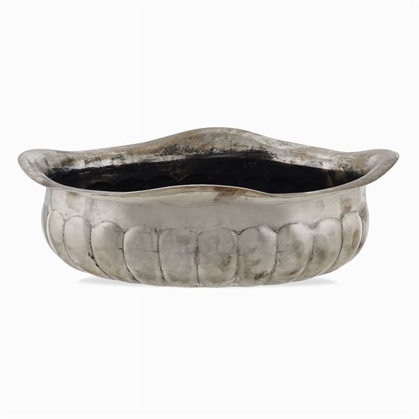 Oval silver centerpiece