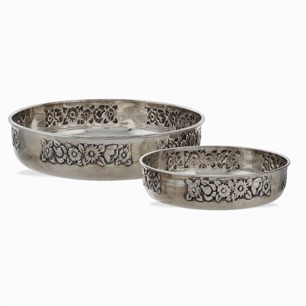 Pair of silver centerpieces