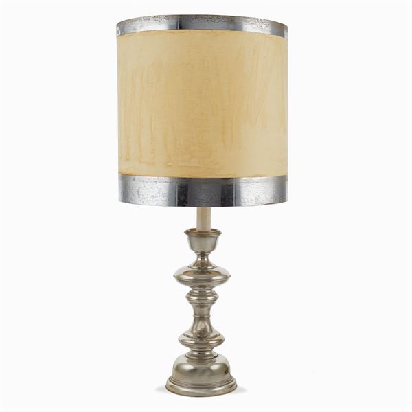Silver table lamp  (Italy, 20th century)  - Auction FINE SILVER AND TABLEWARE - Colasanti Casa d'Aste