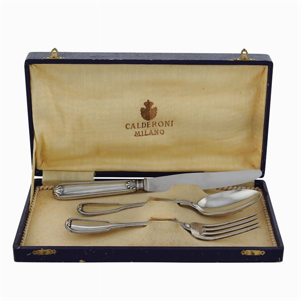 Silver cutlery set  (Italy, 20th century)  - Auction FINE SILVER AND TABLEWARE - Colasanti Casa d'Aste
