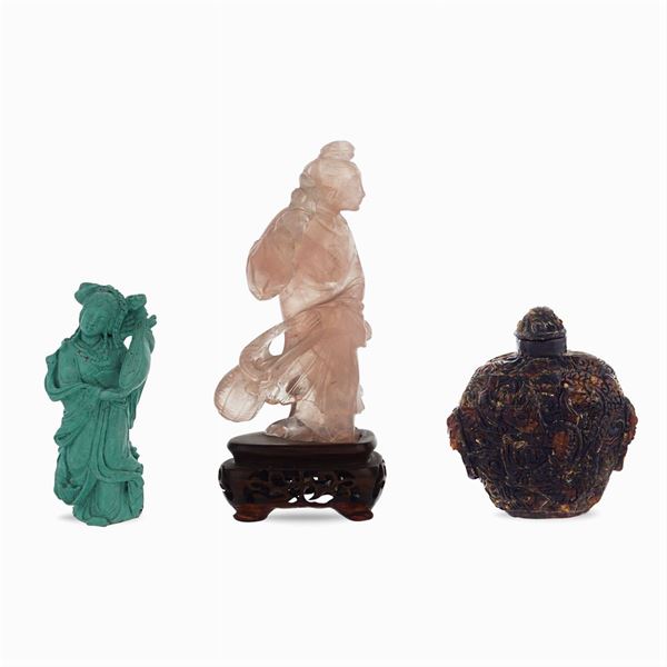 Gruppo di tre oggetti  (Cina, XX Sec.)  - Asta FINE ART DA UNA DIMORA TOSCANA  - Colasanti Casa d'Aste
