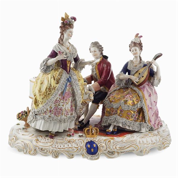 Large Capodimonte porcelain group