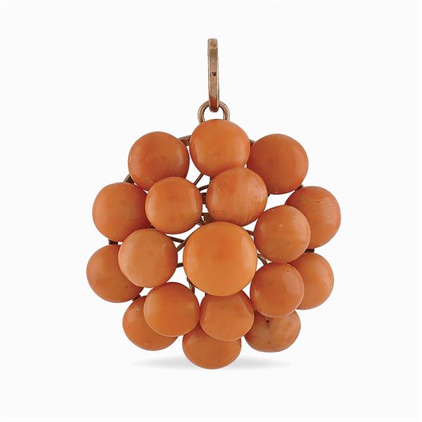 Pendant coral flower  (early '900)  - Auction Jewels AND Watches - Colasanti Casa d'Aste