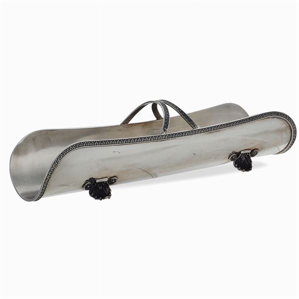 Silver breadstick holder