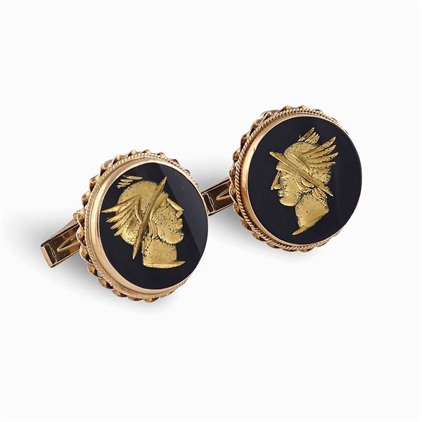 14kt rose gold button cuff links  (1940/50ies)  - Auction Jewels AND Watches - Colasanti Casa d'Aste