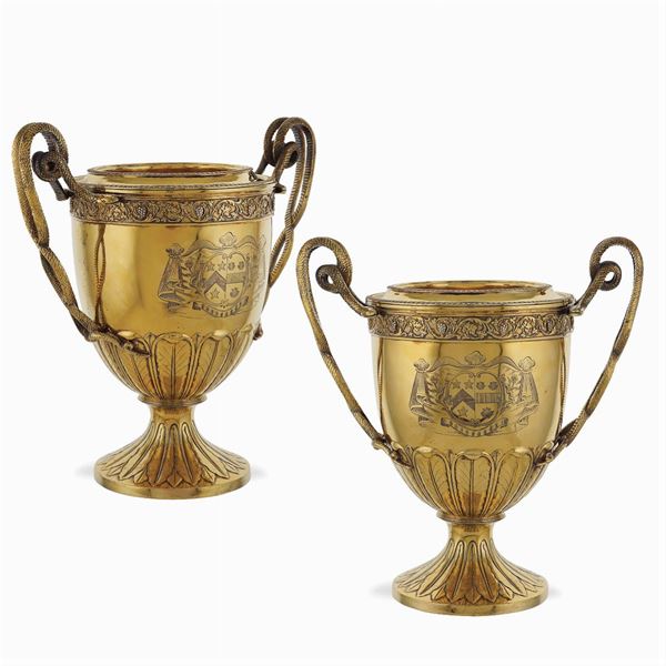 Pair of important Paul Storr Champagne holders
