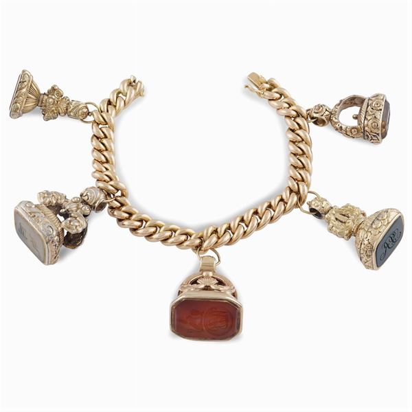 Bracciale charms in oro rosa 14kt
