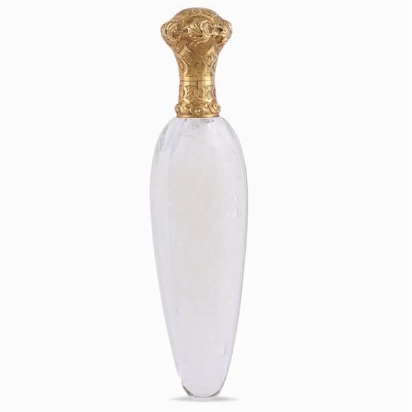 Crystal and gold salt bottle