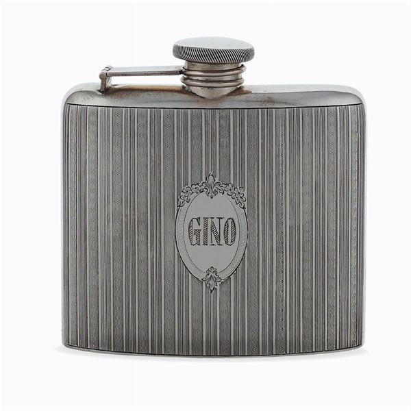 Silver whiskey flask
