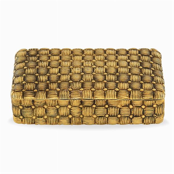 Vermeil silver pill box