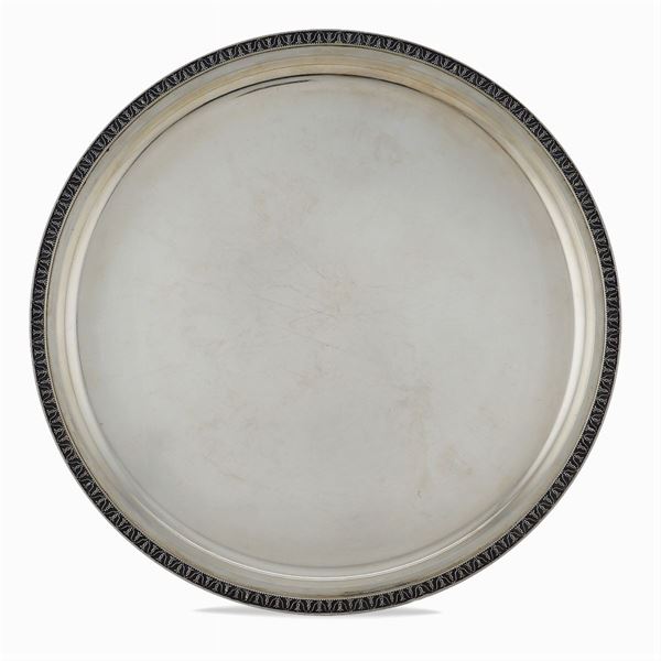 Circular silver tray  (Italy, 20th century)  - Auction FINE SILVER AND TABLEWARE - Colasanti Casa d'Aste