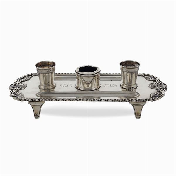 Silver inkwell
