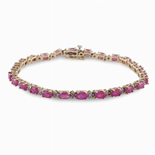 14kt gold bracelet with rubies  - Auction Jewels AND Watches - Colasanti Casa d'Aste