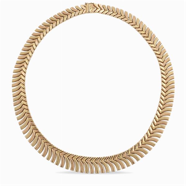 18kt yellow and rose gold collier