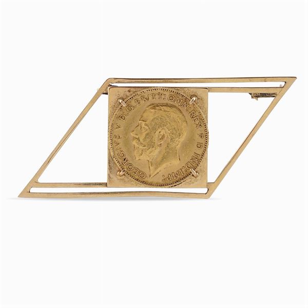George V pound brooch
