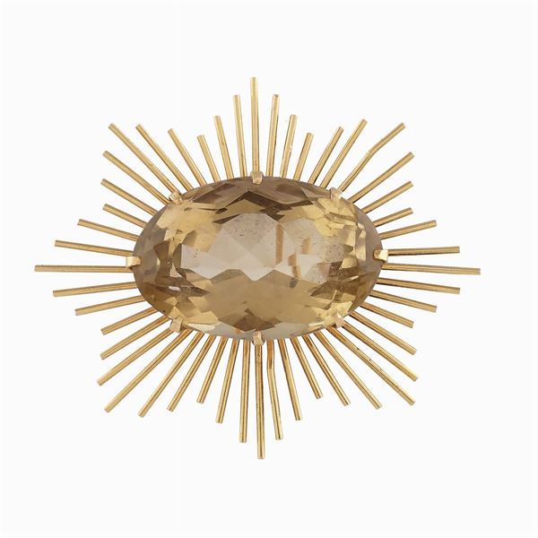 18kt gold pendant brooch