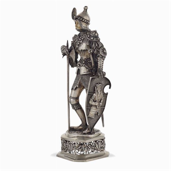 Silver warrior figure