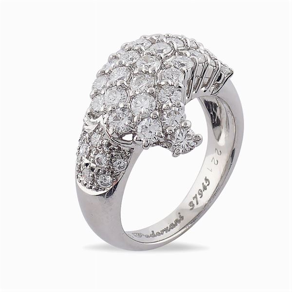 Pederzani, platinum and diamond ring