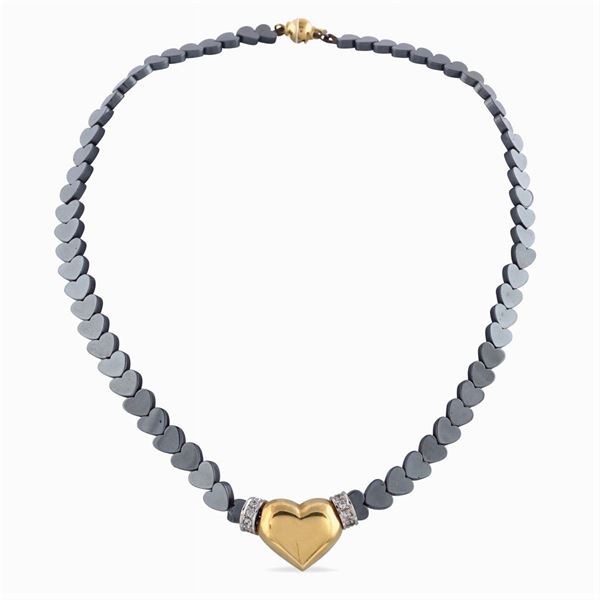 Collier cuori di ematite