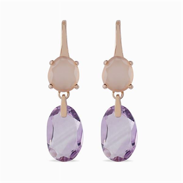 Orecchini pendenti in oro rosa 18kt