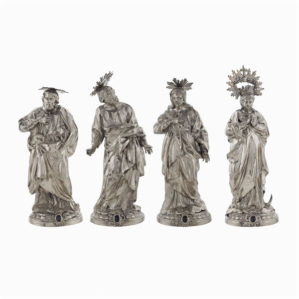 Four important silver sheet sculptures