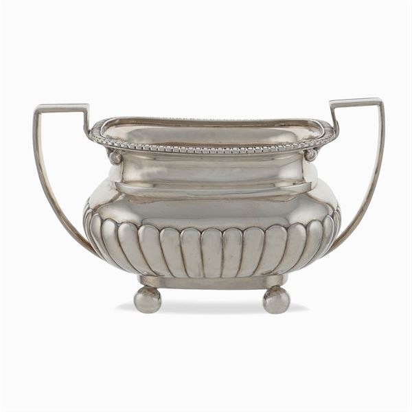 Silver sugar bowl