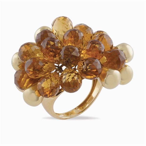 Artlinea, anello charms in oro giallo 18kt