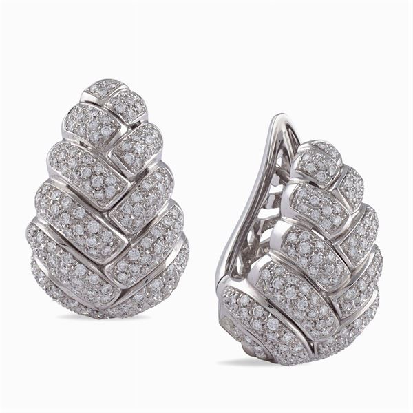 Damiani, orecchini in oro bianco 18kt