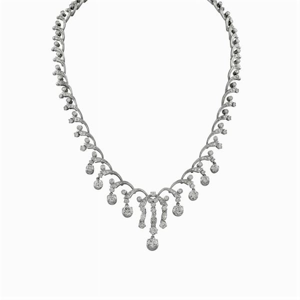 Collier in oro bianco 18kt e diamanti