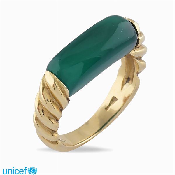 Anello in oro giallo 18kt a torchon