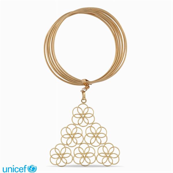 Bracciale a manetta in oro giallo 18kt