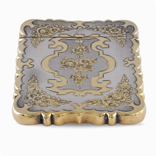 Silver and vermeil silver card holder