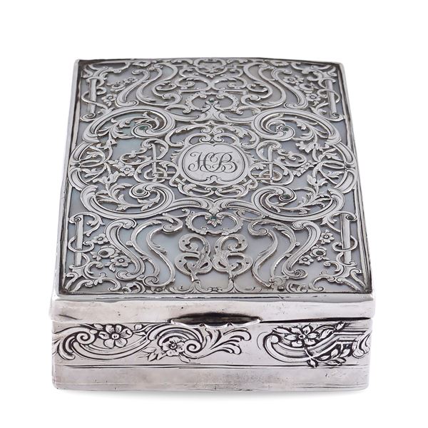 Silver and mother of pearl box