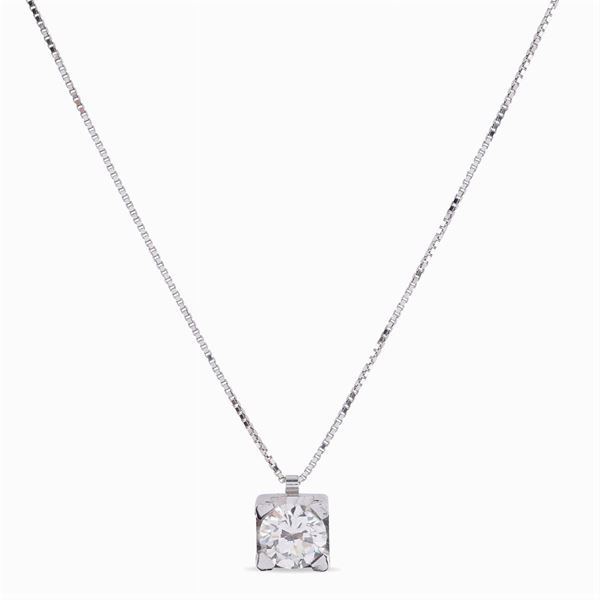 Puntoluce in oro bianco 18kt e diamante