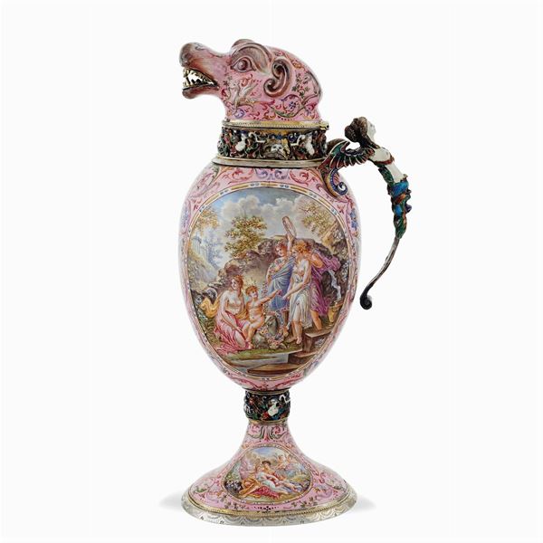 Silver vermeil and polychrome enamels JUG