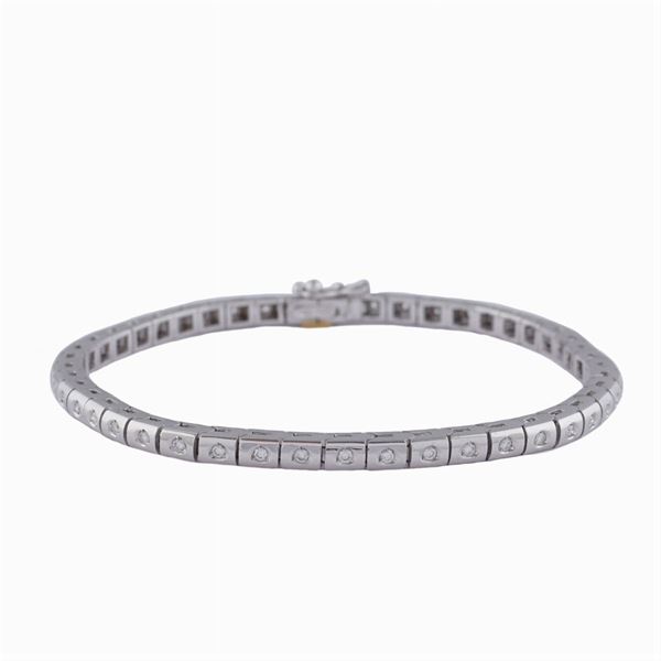 Recarlo, bracciale tennis in oro bianco 18kt